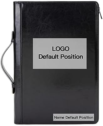 Personalized Vegan Leather 3 Ring Portfolio for 8.5 x 14" Notepad by Geslun