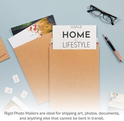 PSBM 100 PCS 9.75 x 12.25 Inch Kraft Rigid Photo Mailers, Cardboard Shipping Envelopes, Mailers for Shipping Photos, CDs, Documents, Catalogue, Or any Flat Object - Image 6