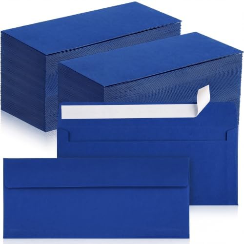 Jutom #10 Letter Size Kraft Envelopes, Royal Blue, 500 Pcs by Jutom