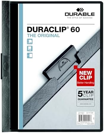 Durable, Report Cover, Holds Up to 30 Pages, Black, Letter Size, 25 Box by DURABLEOfficeProducts