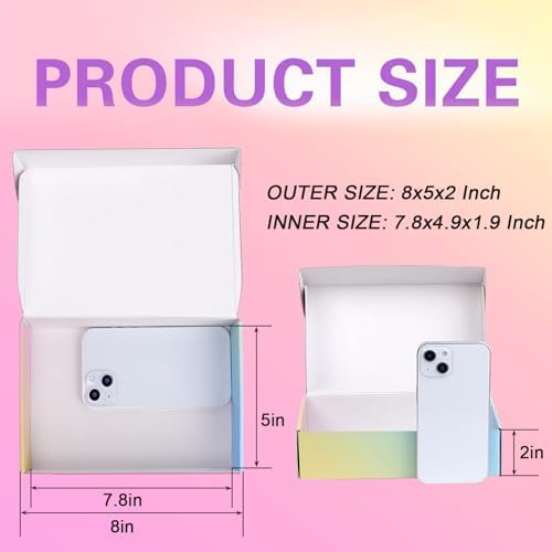 Shipping Boxes for Packaging, 8x8x2 Inches Corrugated Cardboard Boxes, Mailing Boxes for Small Business(15 Pack, Colorful) - Image 2