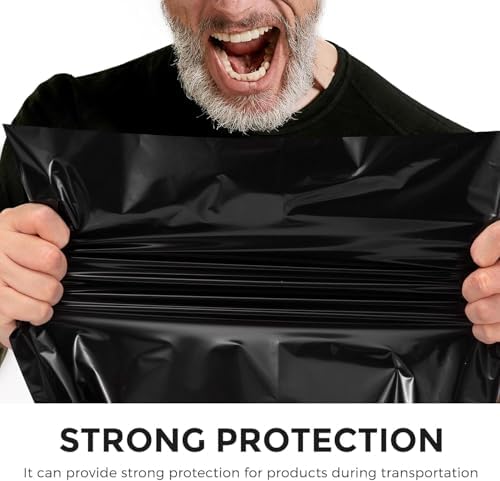 Metronic Poly Mailers 90000 Pack 12 x 15.5, Strong Adhesive Shipping Envelopes for Clothing, Waterproof Shipping Bags for Businesses, Flexible Mailers Poly Bags, Packages Bags Bulk, Black - Image 3