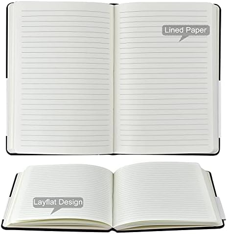 Coopay 48 Pack A5 Journal Notebooks Bulk, 160 Pages, 100GSM Thick Paper, 8.3 x 5.5 inch Hardcover Lined Leather Journals for Writing Office School Business,Bulk Notebook for Work Men Women (Black) - Image 3
