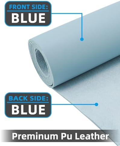 Non-Slip Desk mat,PULeather Desk Pad Protector, Office Desk Mat, Large Mouse Pad,Desk Blotter, Laptop Desk Pad, Waterproof Desk Writing Pad for Office and Home (Light Blue, 35.4" x 17") - Image 3