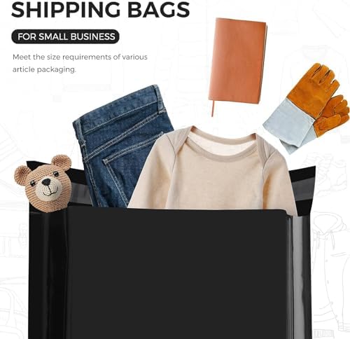 Metronic Poly Mailers 12X15.5 500 Pack, Self Seal Shipping Bags for Clothing, Waterproof and Tear-Proof Shipping Envelopes for Business, Mailers Poly Bags Packaging Bags, Black - Image 5