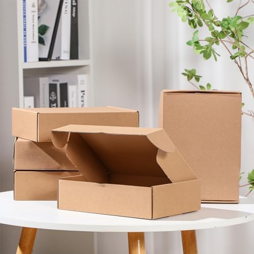 Qilery 200 Pcs 6 x 4 x 3" Shipping Boxes Corrugated Cardboard Box - Image 4