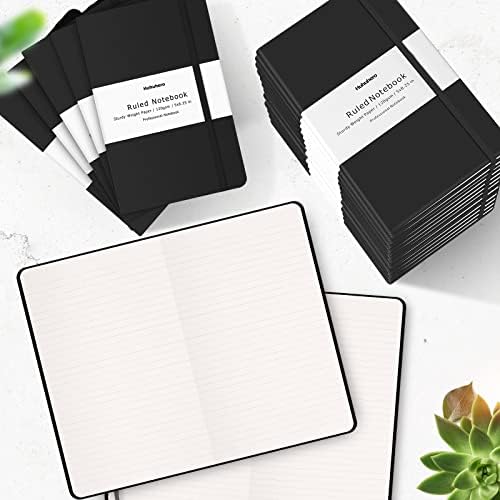Huhuhero 20 Pack Lined Journal Notebooks, College Ruled 5"×8.25", Black - Image 2