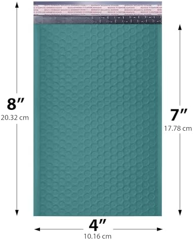 Green Bubble Mailers 4x8, Self Seal Poly Padded Envelopes #000, 500 Pack - Image 2