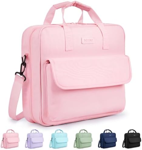 Sooez Zipper Binder Bag, 3 Inch 3 Ring Binder with D-Ring, Holds 900 Sheets by Sooez