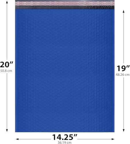 Royal Blue Bubble Mailers 14.50x20, Poly Padded Envelopes #7, 100 Pack - Image 2