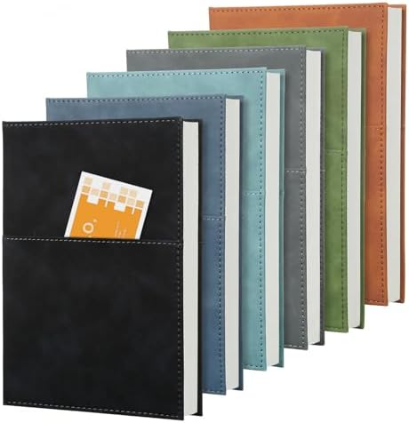 Comix 6 Pack Lined Journals for Men Women, 240 Pages, 5.6" x 8.3" by Comix