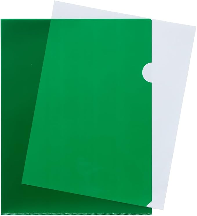 JAM PAPER Plastic Sleeves - Letter Size - 9 x 11 1/2 - Green Project Pockets - 120 Bulk Page Protectors/Pack by JAMPaper