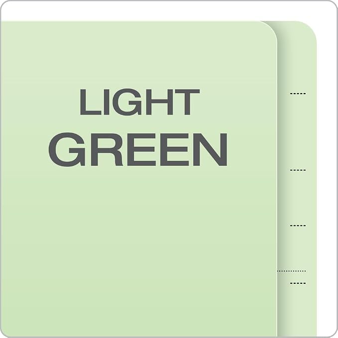Pendaflex Pressboard End-Tab Classification Folders, Letter Size, 2 Dividers, 2.5" Expansion, Light Green, Straight Cut Tabs, 10/BX (23224) (Pack of 5) - Image 6