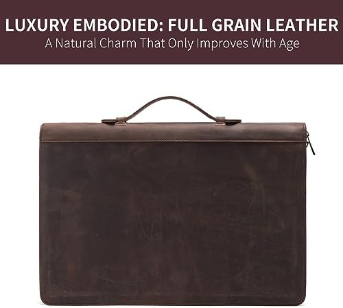 Personalized Leather 3 Ring Portfolio for 8.5 x 14" Pad & 15" Laptop - Image 4