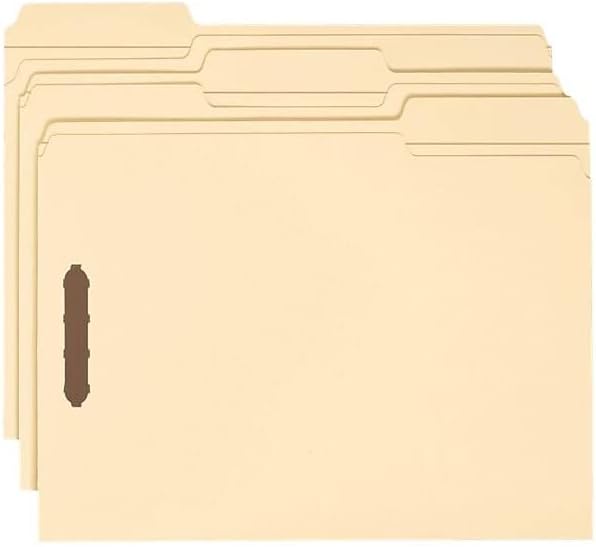 Smead Heavy-Duty Fastener File Folder, 2 Fasteners, 1/3-Cut Tab, Letter Size, Manila, 50 per Box (14600) - Image 2