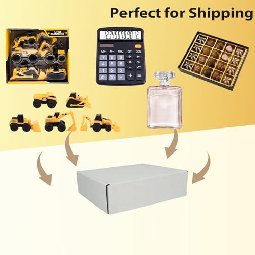 Small Shipping Boxes 7x6x2, Set of 25, White Corrugated Cardboard Box Mailer (YD762-25W) - Image 6