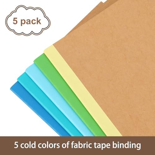 EOOUT Notebooks for Kids 5 Pack A5 Composition Notebook, Kraft Lined Journal Bulk with Blue Spine, 5 Colors, 60 Pages for Women Girls Boys, School Office Supplies - Image 5
