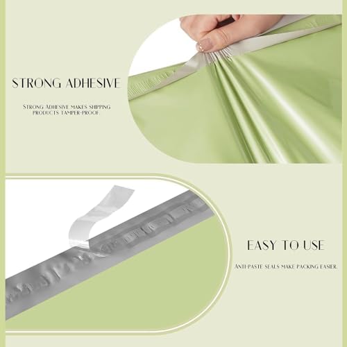 Metronic 300PC Poly Mailers 24x24 Large Shipping Bags for Clothing, Strong Adhensive Mailers Bags for Small Business, Shipping Envelopes, Tear-resistant Mailing Bags in Avocado Green - Image 3