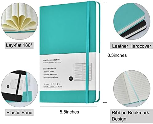 Coopay 24 Pack A5 Journal Notebooks Bulk, 160 Pages, 100GSM Thick Paper, 8.3 x 5.5 inch Hardcover Lined Leather Journals for Writing Office School Business,Bulk Notebook for Work Men Women (Green) - Image 2
