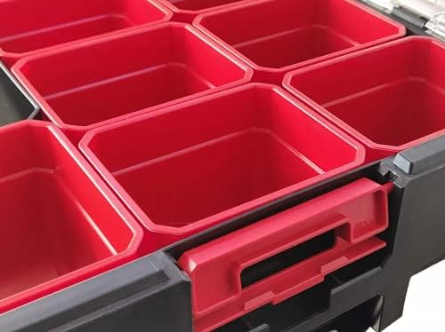 Deep Tray Organizer Box – Heavy-Duty Tool Storage Case with 15 Removable Cups – Hardware, Plumbing, Electrical Connector Container for Garage, Jobsite, or Workshop - Image 6