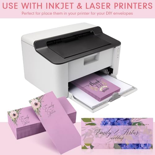 Jutom #10 Letter Size Kraft Envelopes, Pink Purple, 500 Pcs - Image 3