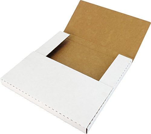 (25) White Vinyl Record LP Shipping Mailer Boxes - Holds 1 to 3 12" Records - Adjustable Height - STRONG 32 ECT Cardboard #12BC01VDWH by SquareDealRecordingsSupplies