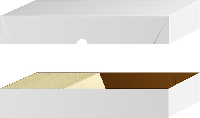 White Business Card Folding Box - Thick and Sturdy Cardboard Boxes for Storage Containers, Packaging, Card Holder and Organizer - 25 per Pack (12" x 3 1/2" x 2") - Image 3
