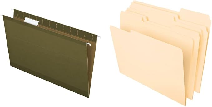 Pendaflex Reinforced Hanging Folders, Legal Size (4153 1/5) and Pendaflex File Folders, Letter Size (65213) by Unknown
