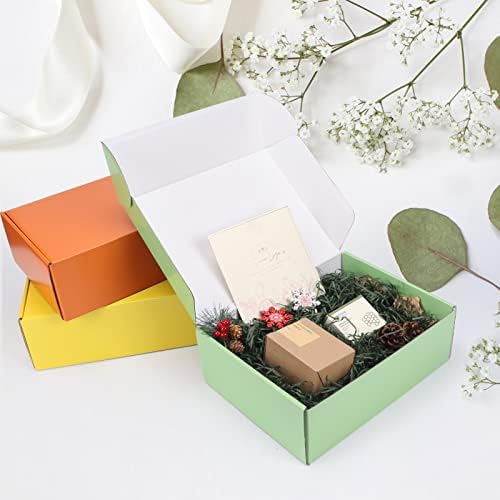 PHAREGE 18 Pack 12x9x4 in Cardboard Shipping Boxes, 6 Colors Gift Box - Image 2