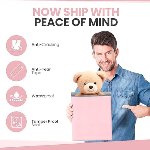 Light Pink Bubble Mailers 14.50x20, Poly Padded Envelopes #7, 15 Pack - Image 7