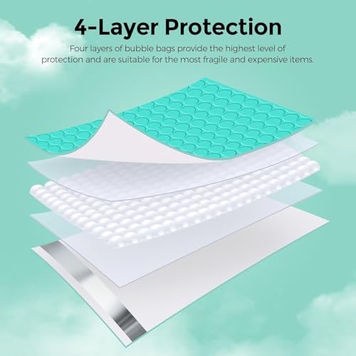 Metronic Bubble Mailers 10.5x16 Inch Teal 500 Pack Padded Envelopes - Image 3