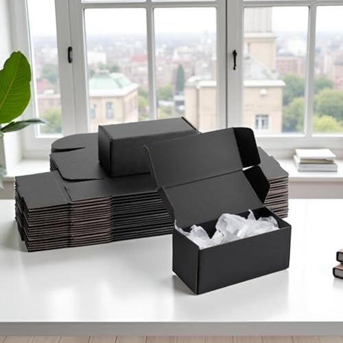 7x3x3 inch Black Shipping Boxes for Small Business- Set of 25 - Image 5