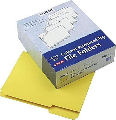 Pendaflex R15213YEL Reinforced Top Tab File Folders, 1/3 Cut, Letter, Yellow, 100/Box - Image 3