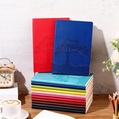 TaoBary 60 Pcs A5 PU Leather Journals Bulk Colorful Tree Journal Notebook Soft Leather Cover Lined Ruled Writing Notebook for Administrative Professionals Nurse Teacher Volunteer (Assorted Colors) - Image 6