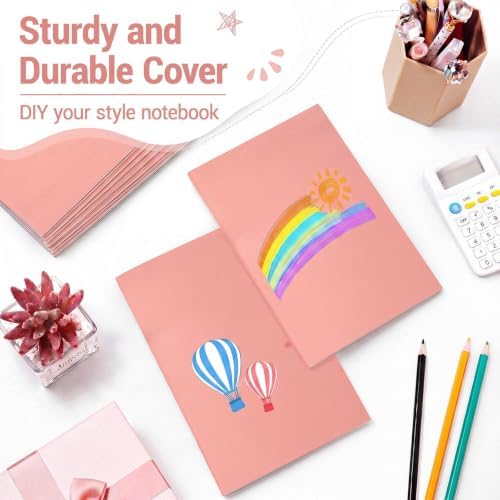 Mimorou 100 Pcs A5 Journals Notebooks Bulk,Flesh Pink,Lined - Image 4