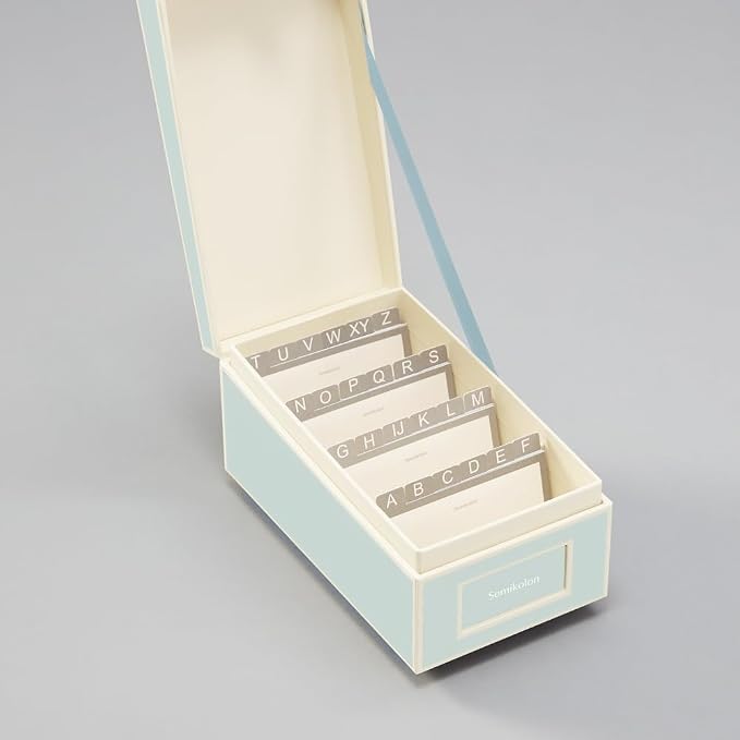Semikolon - Business Card Box with Alphabetical Tabs, Moss - Image 2