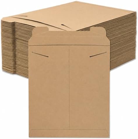 Box USA Rigid Mailers 17" x 21" (50-Pack) - Kraft Mailer Envelopes for Large Artwork, Posters, Blueprints - Stay Flat by BOXUSA