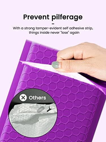GSSSUSA Purple Bubble Mailers 4x8 Inch 50 Pack Small Padded Envelopes - Image 6