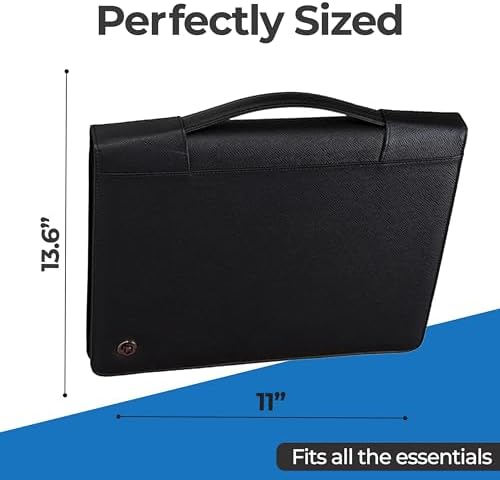 Case-it Zipper Padfolio | Letter Size | 3-Ring Binder | PAD-40 Black - Image 3