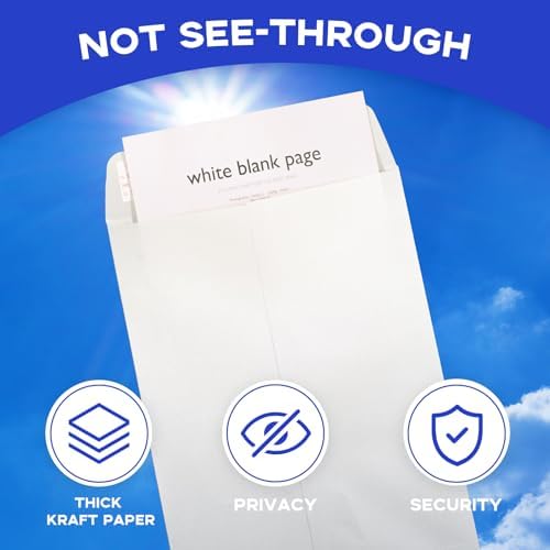 Goefun Catalog Envelopes, White, 6x9, 100 PCS - Image 4