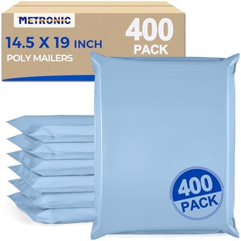 Metronic Poly Mailers 14.5x19 400PC Large Shipping Bags for Small Business by METRONIC
