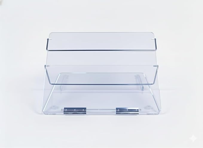Table Top Elevator, Adjustable in Line Document Holder Ergonomic Slanted Writing and Reading Stand for Desktop (Transparent Clear, 12 x 16 inch) - Image 6