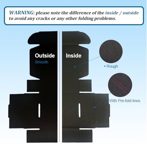 ROTCH 200 Pack 9x6x2'' Small Shipping Boxes, Black, Cardboard Corrugated Mailers for Small Business (M962-200-B) - Image 6