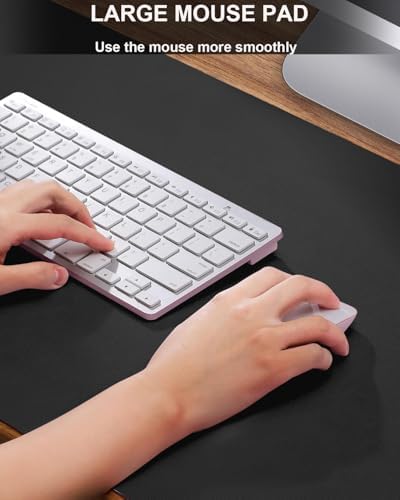 Leather Desk Pad Protector, Small Desk Mat,Office Desk mat,Computer and Laptop Mat, Non-Slip PU Leather Desk Blotter, Desktop Protector and Cover for Keyboard and Mouse(31.5"x15.7",Black) - Image 3