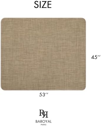 BARoyal Office Chair Mat for Hardwood Floor Under Desk Computer Rolling Chair Mat for Wood/Tile Floor Non-Slip Heavy Duty Desk Rug PVC Plastic Hard Floor Protector 45" x 53"(Linen) - Image 6