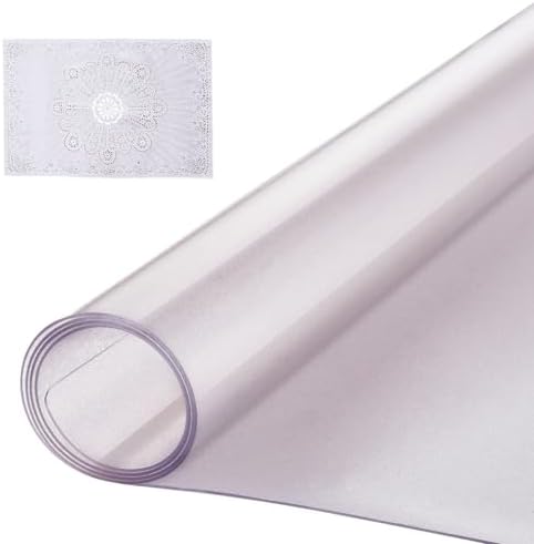 VEVOR Plastic Table Cover, 42 x 60 Inch 1.5 mm Thick Frosted Rectangle PVC Desk Mat Protector, Waterproof & Easy Cleaning Pad Tablecloth, for Office, Dresser, Dining Room, Night Stand by VEVOR