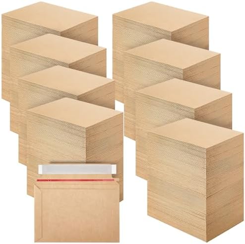Affrolling 1000 Pcs 6.5 x 4.5 Inch Rigid Photo Mailers Cardboard, Brown by Affrolling