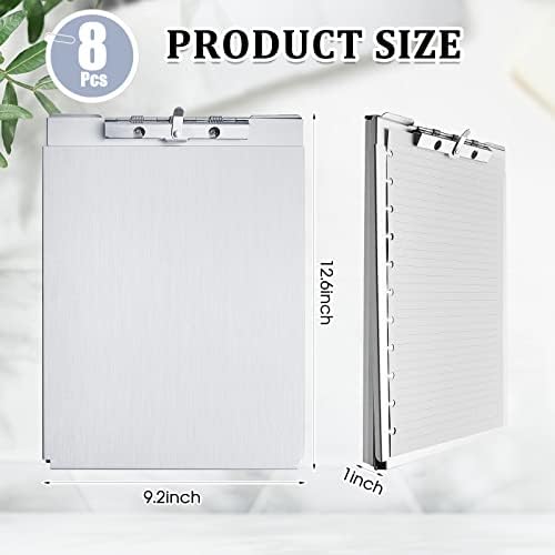 Henoyso 8 Pcs Aluminum Storage Clipboards Bulk Letter Size Form Holders - Image 2