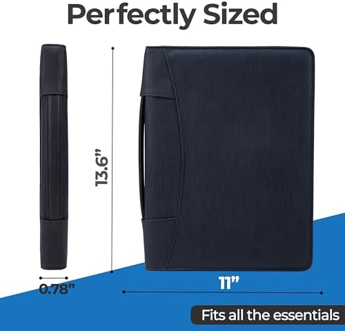 Case it Zipper Padfolio | Letter Size | PAD-62 Black - Image 4