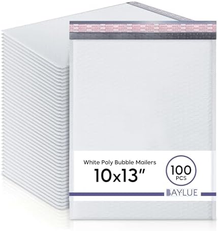 Bubble Mailers 10x13, Self Seal Poly Padded Envelopes, 100 Pack Bulk by BAYLUE